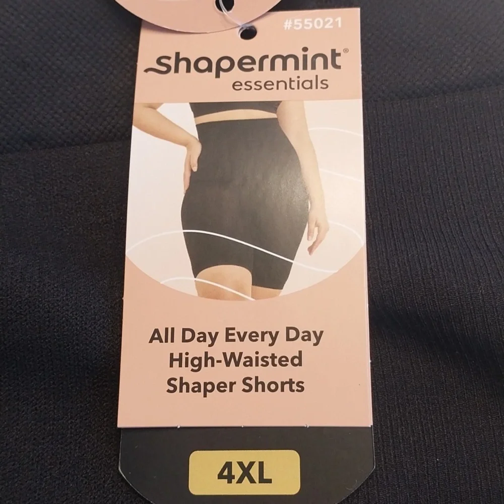 Shapermint Essentials NWT Women's Size 4XL High Waisted Shaper Shorts Black